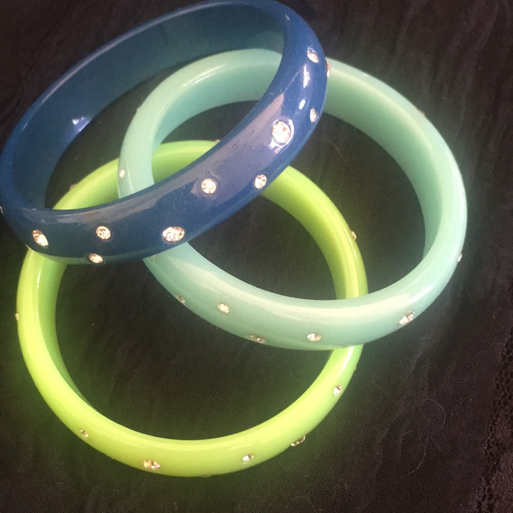 3 bracelets w/ Crystal accents from LA boutique